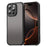 For iPhone 16 Pro Phone Case Drop Proof Airbags Frosted Translucent PC + TPU Back Cover - Black - 1