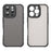 For iPhone 16 Pro Phone Case Drop Proof Airbags Frosted Translucent PC + TPU Back Cover - Black - 2