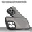 For iPhone 16 Pro Phone Case Drop Proof Airbags Frosted Translucent PC + TPU Back Cover - Black - 5