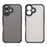 For iPhone 16 Case Drop Proof Airbags Frosted Translucent PC + TPU Phone Back Cover - Black - 2