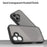 For iPhone 16 Case Drop Proof Airbags Frosted Translucent PC + TPU Phone Back Cover - Black - 5
