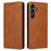 For Samsung Galaxy A26 5G Case RFID Blocking PU Leather Phone Wallet Cover - Brown - 1