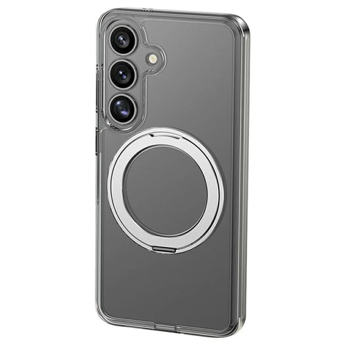 XUNDD Zero Sense Series For Samsung Galaxy S25+ Magnetic Case Rotating Kickstand PC+TPU Phone Cover - Silver - 1