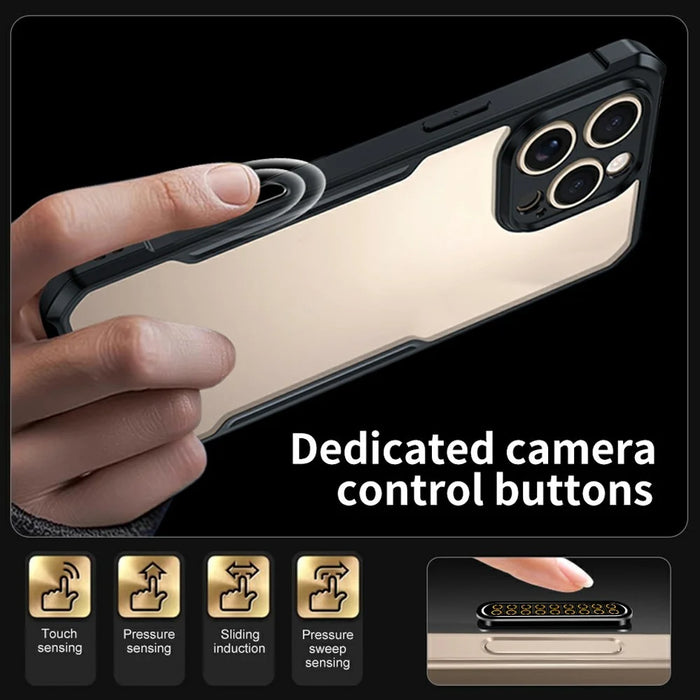 XUNDD For iPhone 16 Pro Case with Camera Touch Control Button TPU + PC Back Cover - 3