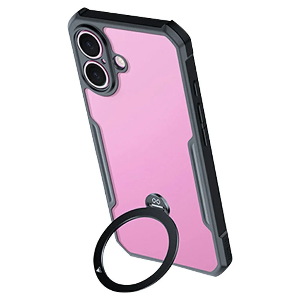 XUNDD For iPhone 16 Case 360 Degree Magnetic Rotating Kickstand Shockproof Phone Cover - 1