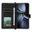 For Asus Zenfone 12 Ultra 5G Wallet Case with Shoulder / Wrist Strap Leather Phone Cover Stand - Black - 6