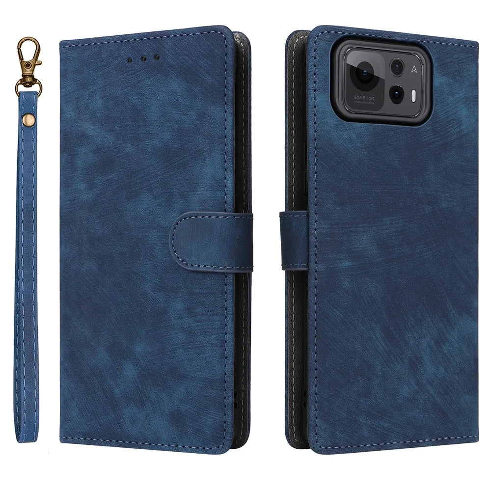 For Asus Zenfone 12 Ultra 5G Case Wallet RFID Blocking PU Leather Cover Viewing Stand - Blue - 1