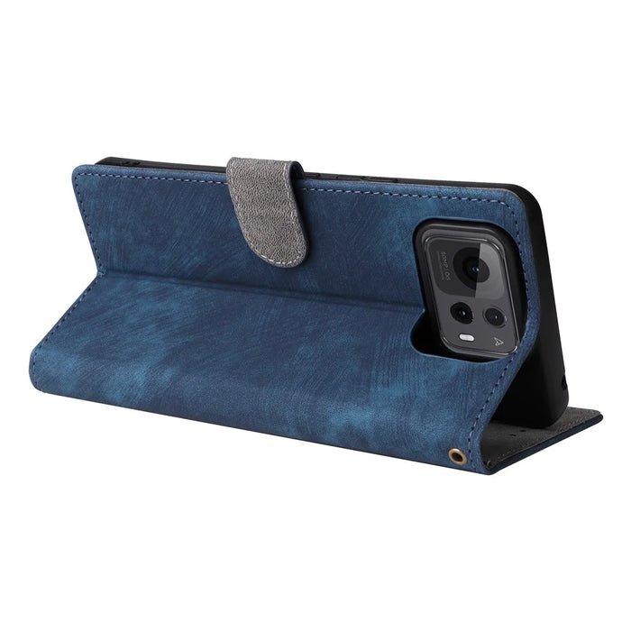 For Asus Zenfone 12 Ultra 5G Case Wallet RFID Blocking PU Leather Cover Viewing Stand - Blue - 4