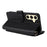 For Samsung Galaxy S24 Wallet Case with Shoulder / Wrist Strap Leather Phone Cover Stand - Black - 4