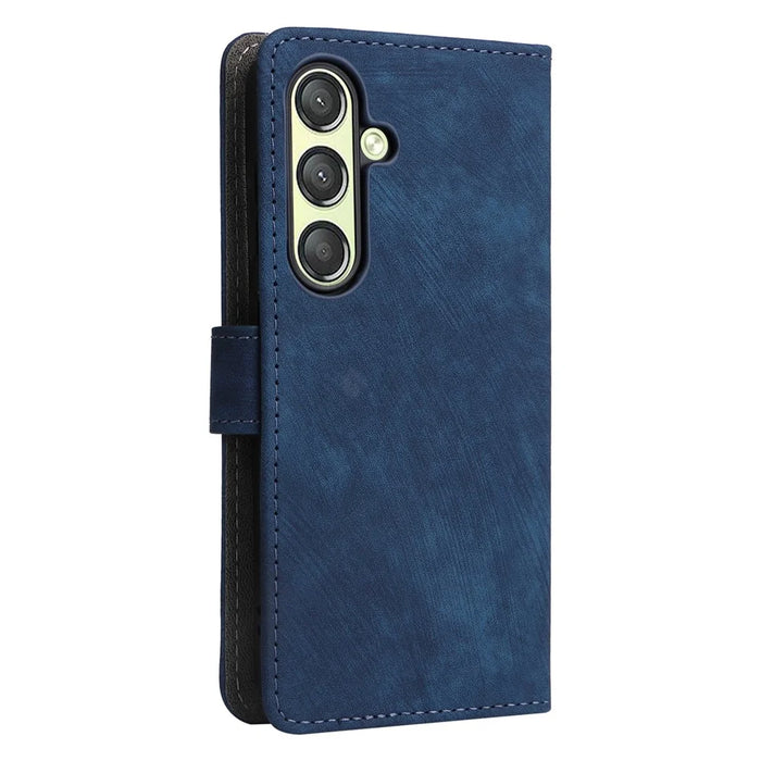 For Samsung Galaxy S25+ Case Wallet RFID Blocking PU Leather Cover Viewing Stand - Blue - 7