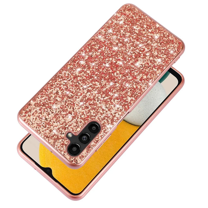 For Samsung Galaxy A26 5G Case TPU + PC Sparkling Glitter Phone Back Cover - Rose Gold - 2