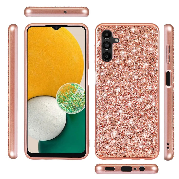 For Samsung Galaxy A26 5G Case TPU + PC Sparkling Glitter Phone Back Cover - Rose Gold - 6