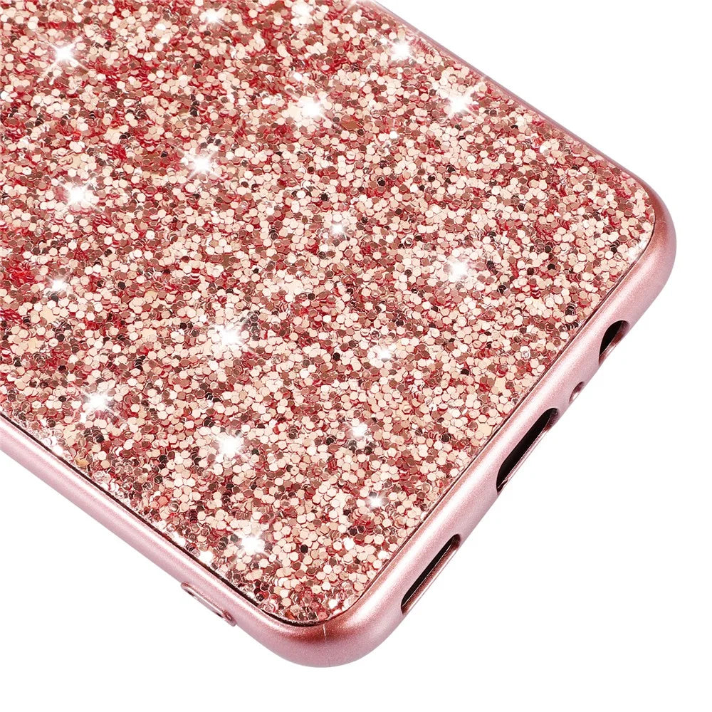 For Samsung Galaxy A36 5G Case TPU + PC Sparkling Glitter Phone Back Cover - Rose Gold - 4