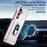For Samsung Galaxy S25+ / S24+ Case Military Grade Ring Kickstand PC + TPU Phone Cover - White + Pink - 3