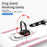 For Samsung Galaxy S25+ / S24+ Case Military Grade Ring Kickstand PC + TPU Phone Cover - White + Pink - 5