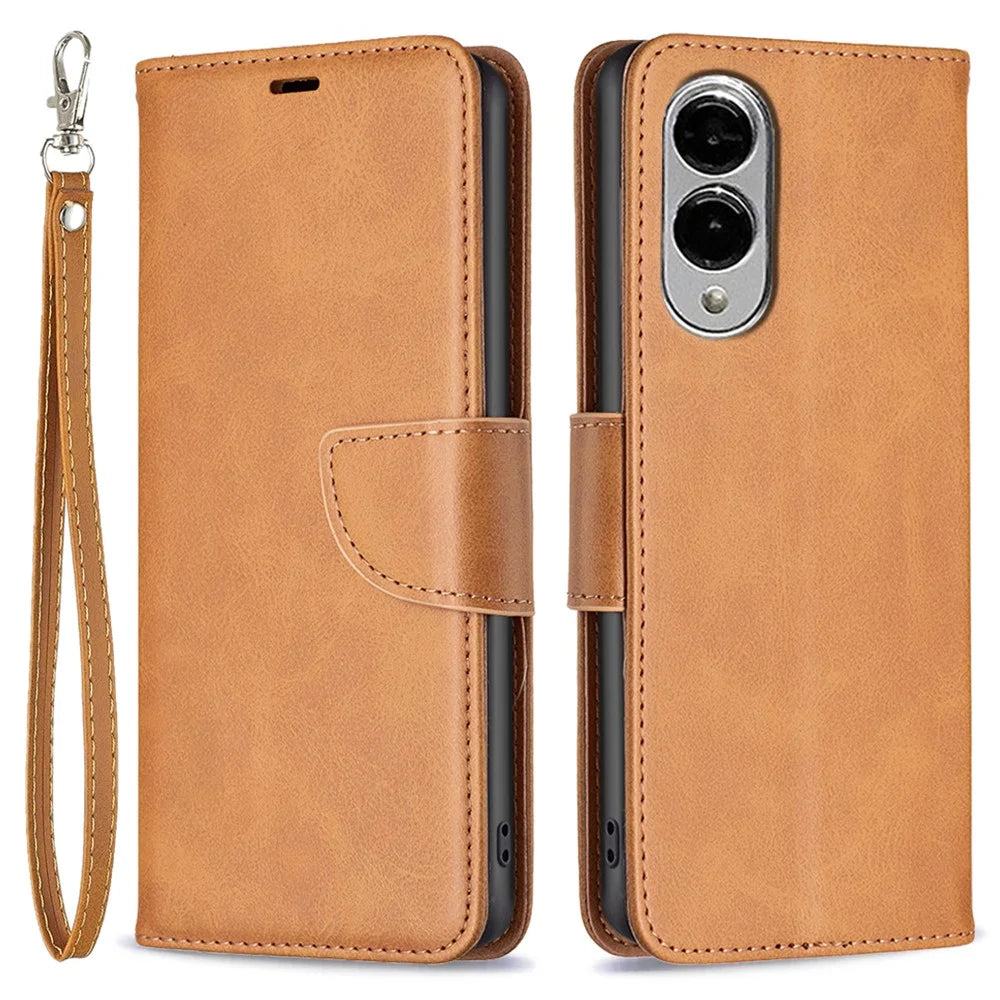For Samsung Galaxy S25 Edge Case Shockproof PU Leather Cover with Wallet Card Slots - Yellow - 1