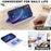 For Samsung Galaxy S25 Edge Case Clover Pattern Wallet Stand View Leather Phone Cover - Purple - 4