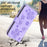 For Samsung Galaxy S25 Edge Case Clover Pattern Wallet Stand View Leather Phone Cover - Purple - 6