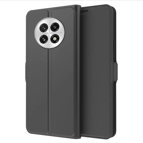 For Oneplus 13 Case Shockproof TPU Inner Shell Leather Phone Cover Card Slot - Black - 1