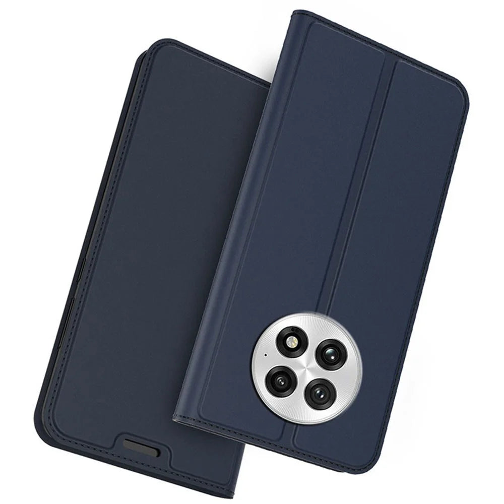 For OnePlus 13 Case PU Leather Phone Cover with Card Holder Stand - Blue - 1