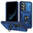 For Samsung Galaxy S25+ Case TPU+PC Slide Camshield Kickstand Phone Cover - Blue - 1