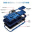For Samsung Galaxy S25+ Case TPU+PC Slide Camshield Kickstand Phone Cover - Blue - 5