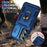 For Samsung Galaxy S25+ Case TPU+PC Slide Camshield Kickstand Phone Cover - Blue - 7