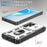 For Samsung Galaxy S25 Ultra Case TPU+PC Slide Camshield Kickstand Phone Cover - White - 4