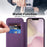 For iPhone 17e / 16e Case Compatible with MagSafe RFID Blocking Leather Phone Cover - Dark Purple - 3