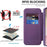 For iPhone 17e / 16e Case Compatible with MagSafe RFID Blocking Leather Phone Cover - Dark Purple - 4