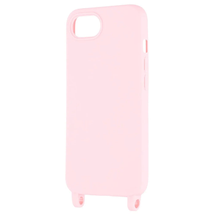 For iPhone 17e / 16e Case TPU Soft Shockproof Phone Cover with Adjustable Lanyard - Pink - 3