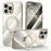 SULADA For iPhone 16 Pro Case Compatible with MagSafe Kickstand Clear PC Phone Cover - Titanium Grey - 1