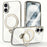 SULADA For iPhone 16 Plus Case Compatible with MagSafe Kickstand Clear PC Phone Cover - Titanium Grey - 1