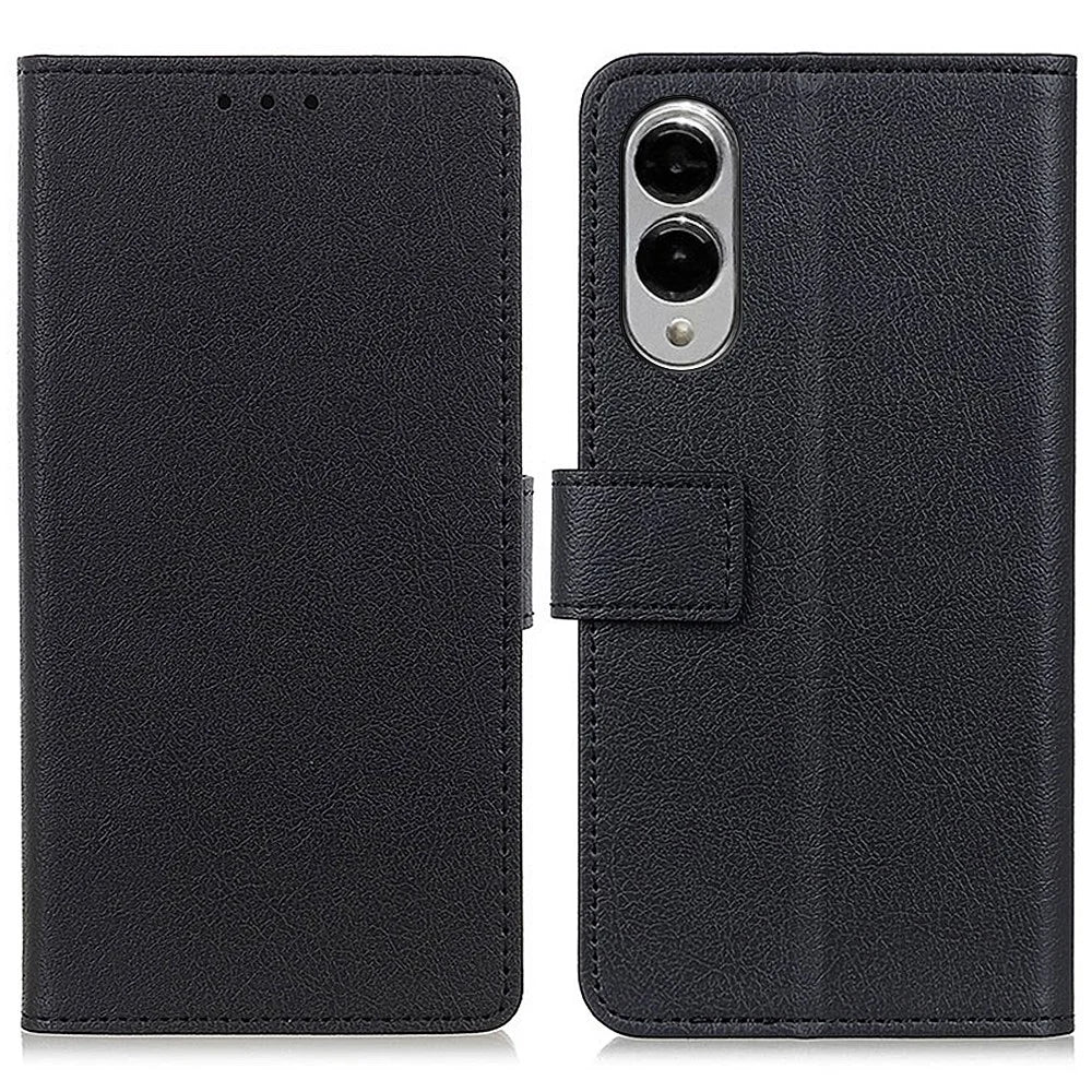 For Samsung Galaxy S25 Edge Case PU Leather Stand Wallet Phone Cover - 1