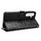 For Samsung Galaxy S25+ Wallet Case Dot Pattern Imprint PU Leather Phone Cover - Black - 3