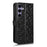 For Samsung Galaxy S25+ Wallet Case Dot Pattern Imprint PU Leather Phone Cover - Black - 7
