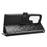 For Samsung Galaxy S25 Ultra Wallet Case Dot Pattern Imprint PU Leather Phone Cover - Black - 3