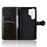 For Samsung Galaxy S25 Ultra Wallet Case Dot Pattern Imprint PU Leather Phone Cover - Black - 4