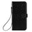 For Samsung Galaxy S25 Ultra Wallet Case Dot Pattern Imprint PU Leather Phone Cover - Black - 6