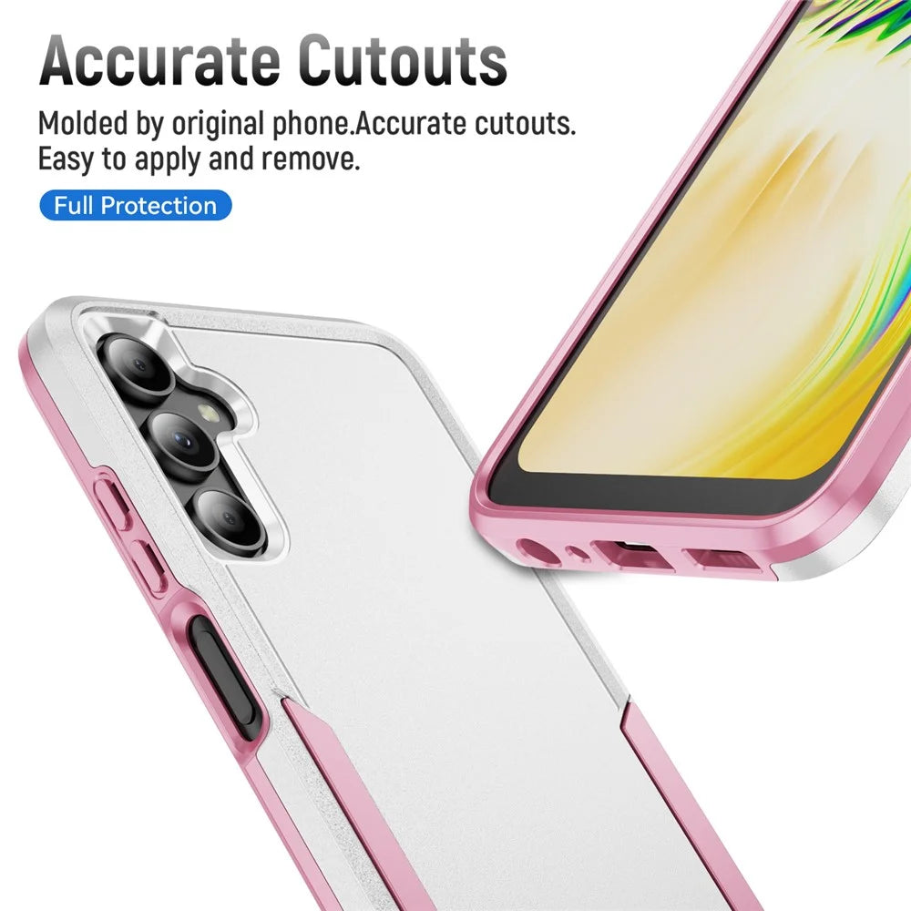 For Samsung Galaxy A05s 4G Case PC + TPU Military Grade Drop Protective Phone Cover - White + Pink - 3