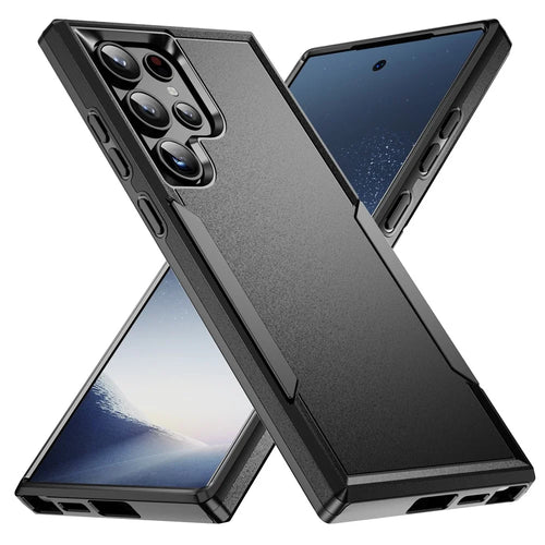 For Samsung Galaxy S24 Ultra Case PC + TPU Military Grade Drop Protective Phone Cover - Black - 1
