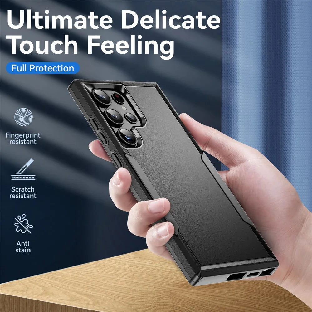 For Samsung Galaxy S24 Ultra Case PC + TPU Military Grade Drop Protective Phone Cover - Black - 4