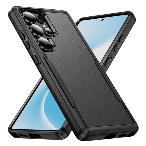 For Samsung Galaxy S25 Ultra Case PC + TPU Military Grade Drop Protective Phone Cover - Black - 1