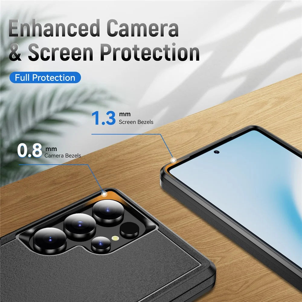 For Samsung Galaxy S25 Ultra Case PC + TPU Military Grade Drop Protective Phone Cover - Black - 5
