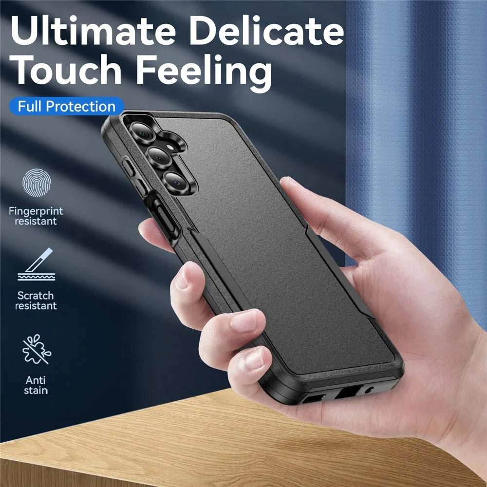 For Samsung Galaxy A18 5G / A18 4G / A17 5G / A26 5G Case PC+TPU Military Grade Drop Protective Phone Cover - Black - 5