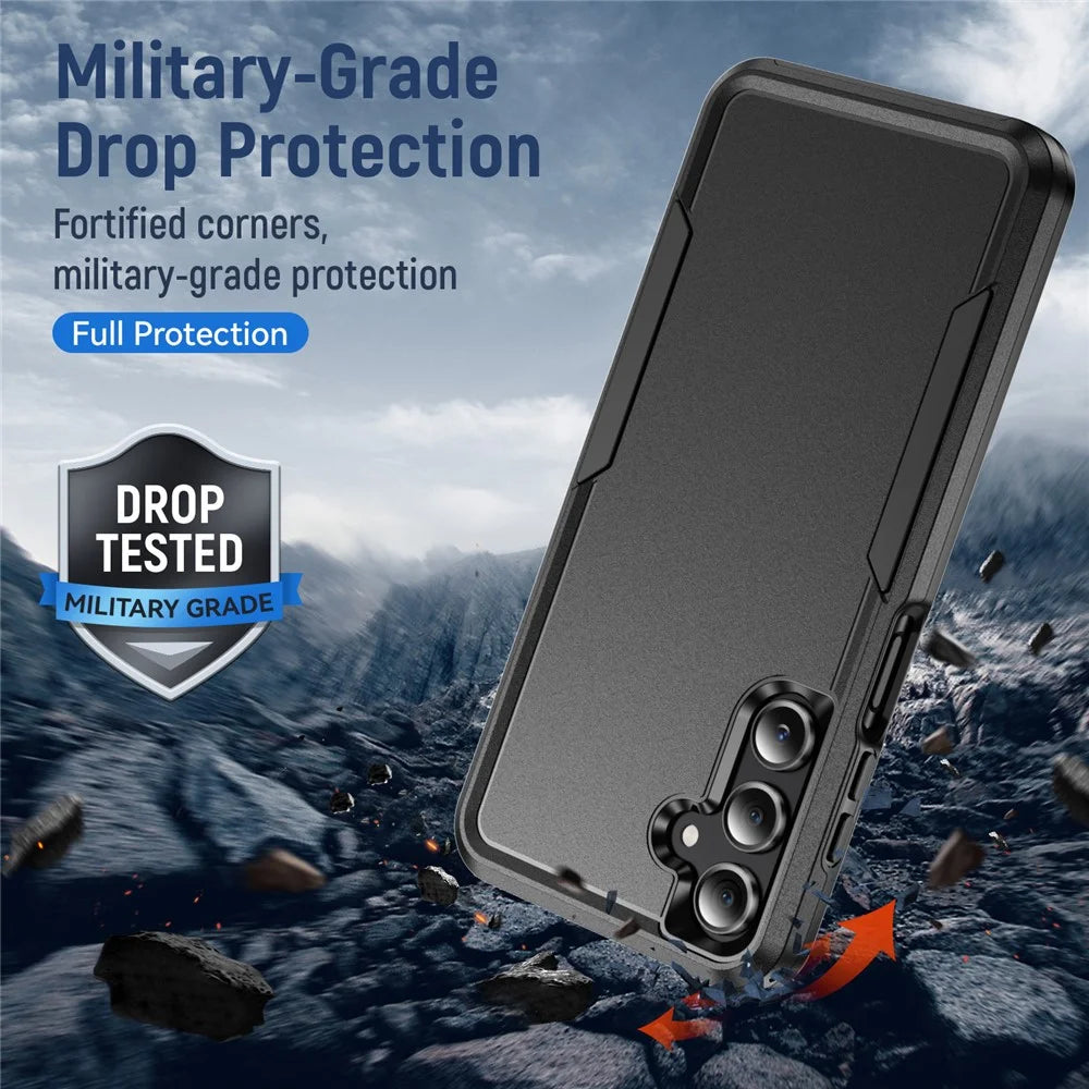 For Samsung Galaxy A18 5G / A18 4G / A17 5G / A26 5G Case PC+TPU Military Grade Drop Protective Phone Cover - Black - 6