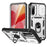 For Samsung Galaxy A36 5G Case TPU+PC Slide Camshield Kickstand Phone Cover - White - 1