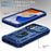 For Samsung Galaxy A26 5G Case TPU+PC Slide Camshield Kickstand Phone Cover - Blue - 4