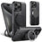 SUTENI G3 For iPhone 16 Pro Max Magnetic Case Rotating Kickstand Carbon Fiber Texture Leather Phone Back Cover - 1