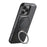 SUTENI G3 For iPhone 16 Pro Max Magnetic Case Rotating Kickstand Carbon Fiber Texture Leather Phone Back Cover - 3